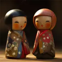 Japanese Doll Puzzle Game image