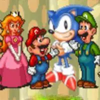 صورة لعبة Sonic Helps Mario – Crossover Adventure Game